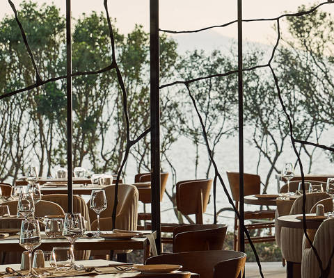 Zelia Resort Halkidiki Main Restaurant exterior sitting area

